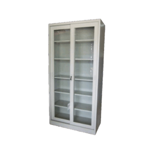 modern premium sliding glass storage cabinet