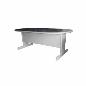 oval conference table with metal legs